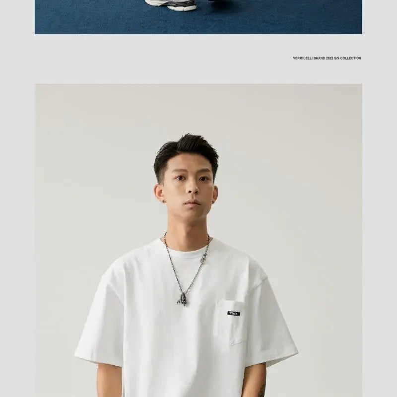 Harajuku Crying angel – Korean Version 2024 Summer Men T Shirt Short Sleeved Cotton