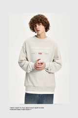 American Ins Personalized Hip-hop Heavy Cotton Round Neck Autumn Winter Sweatshirts for Men and Women Y2K Loose Thickened Tops