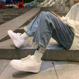 2024 new plaid trouser legs jeans for men casual baggy straight denim pants korean fashion y2k streetwear pantalones hombre jean unique jeans style 3559