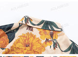 Men Retro Printed Shirts Hawaiian Beach Summer Tops Casual Loose Streetwear Fashion Trendy Short Sleeve Shirts Unisex