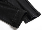 skull embroidery jeans ripped holes denim pants men zipper biker jeans streetwear slim fit y2k punk hip hop casual pants joggers unique joggers style 4171