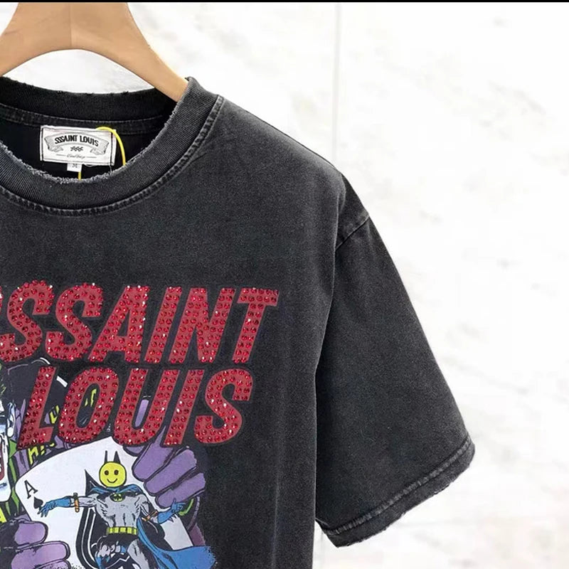 Y2K Graphic Tee – 2024Ss Saint Louis T Shirts Men Woman Good Quality Cotton Lo – Urban Streetwear for Men & Women