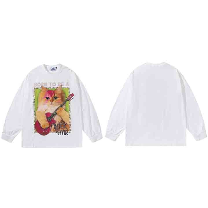 "Rockstar" Unisex Men Women Streetwear Graphic Sweatshirt Daulet Apparel