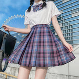 Japanese Korean Student Short Sleeve Sexy Jk Uniform Set High School Clothes Pleated Skirt Girl Seifuku Dress Cosplay Schoolgirl