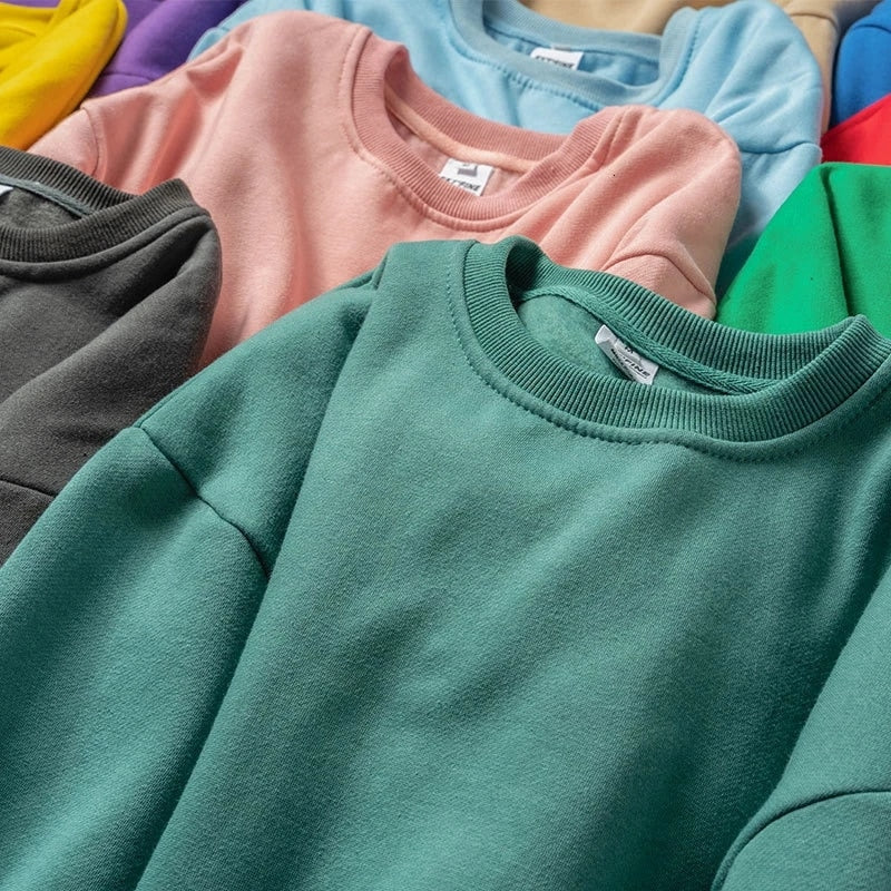"Solid Colour" Graphic Unisex Streetwear Vintage Women Men Y2K Sweatshirt