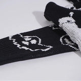 mens turtleneck knitted sweater fashion hip hop harajuku letter sweater retro vintage jumpers casual cotton pullovers sweaters streetwear fashion hoodie, trendy hip hop style outerwear, aesthetic street look hoodie
