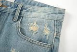 washed blue oversized torn jeans for men streetwear hip hop large destroyed wide leg jeans baggy straight ripped denim pants unique jeans style 5448