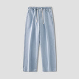 autumn korean fashion drawstring y2k jeans homme classic baggy straight wide leg pants 2023 new hip hop streetwear casual jean ripped baggy denim
