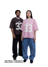 Cyberpunk Streetwear top – Trendy Oversize Pink 33 Graphic T Shirts Jersey College T Sh
