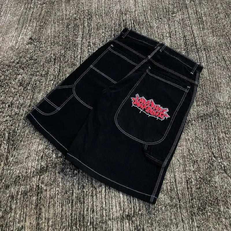 harajuku tapout and wexwear suit graphic embroidered jeans black y2k skateboard pants jeans tracksuit t shirt for men streetwear denim street jeans