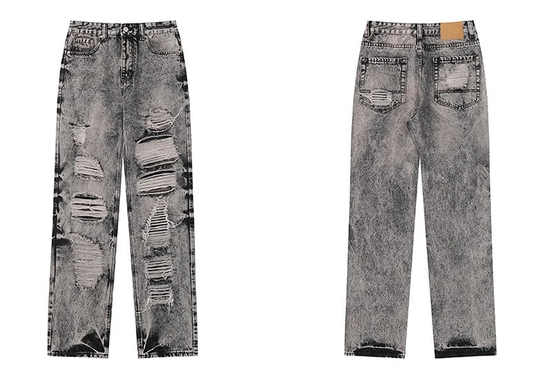 destroy distressed ripped denim jean pants new fashion biker jeans streetwear slim pants jogger y2k mens jeans skinny jeans men unique joggers style 2446