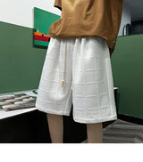 korean style niche casual shorts men summer workwear five point pants design trendy brand loose couple style retro sports pants unique shorts style 2149