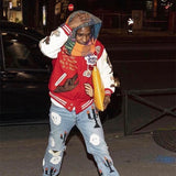 style hop casual high-street-color-block-graffiti-embroidery-baseball-jacket-mens-leather-sleeve-woolen-patchwork-stand-oversized-winter-coats hip wear everyday fit fashion material oversized urban print - quality style c3ff2c graphic image unisex essential high premium streetwear design streetwear design ID 17f13