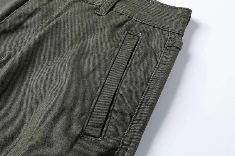 mens high street jeans casual hip hop military cargo pockets trousers new fashion slim fit zipper skinny denim pants joggers unique joggers style 2707
