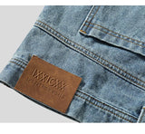 High Street Denim Short Retro Blue Jeans Summer New Men's Baggy Shorts Y2k Oversize Clothes Unisex Jeans