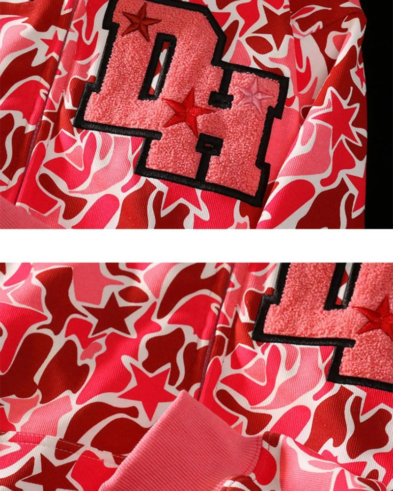 Skatercore Fit – Harajuku Demon Embroidery Hoodies Oversized Camouflage Sweat – Streetwear Fashion for Men & Women