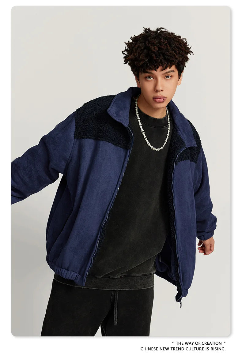 Checkered Varsity Bomber Coat Statement Piece