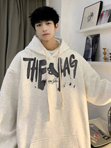 High Street Letter Print Oversized Hoodie Mens New Hip Hop Fashion