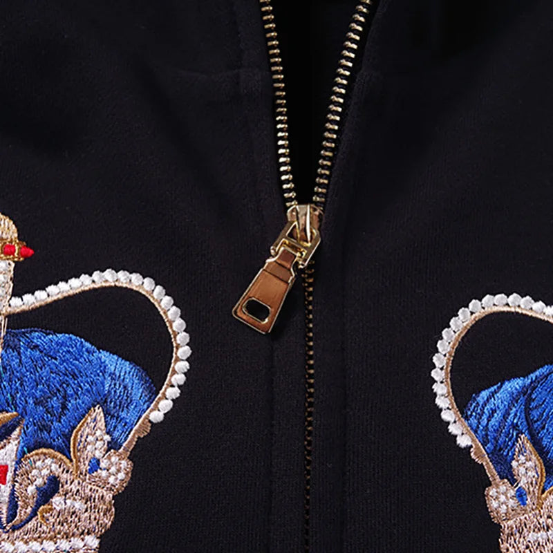 New 2022 Men Classic Embroidery Crown Hoodies Hoody Hooded Sweatshirts