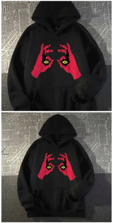 Funny Anime Graphic Printed Hoodies For Men Hip Hop Fashion Hoody Sweatshirts