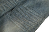 vintage men jeans blue baggy denim pants dirty washed retro loose straight jeans trousers unique jeans style 5999
