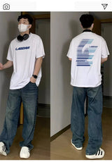 Y2k Chrome print – Summer Creative Letter Printed T Shirts For Men High Street