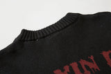 ripped goth women y2k men sweaters vintage black oversized knitted sweater harajuku anime fashion winter 2023 knit tops pullover urban wear with bold artwork, oversized graphic print design, aesthetic street look hoodie