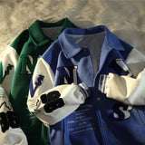 Retro Baseball Jacket for Men Cold Weather Jacket