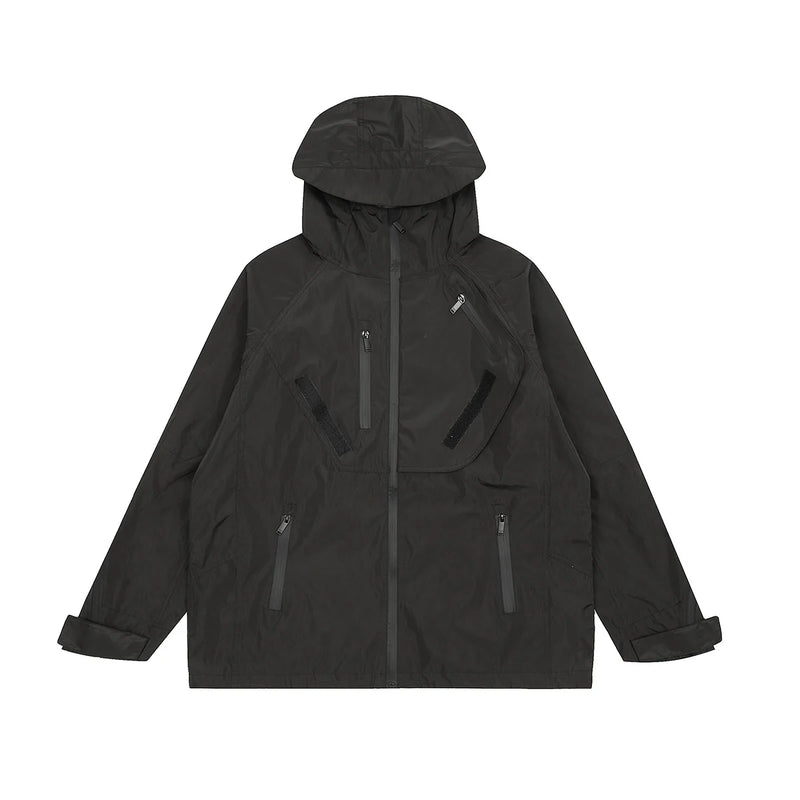 New 2023 Mens Undermycar Armor zipper Parkas Windproof hooded Jacket Tatting Multiple pockets outdoor Wear size 1 2 3 #463