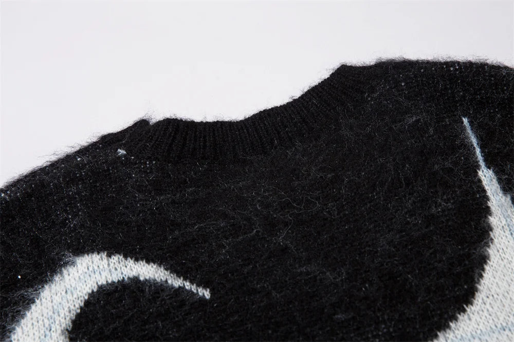 harajuku knitted sweater unisex autumn winter sweaters men casual o neck pullovers streetwear warm sweaters jumpers knitwear - anime inspired graphic hoodie, soft fleece-lined outerwear, vintage look oversized hoodie