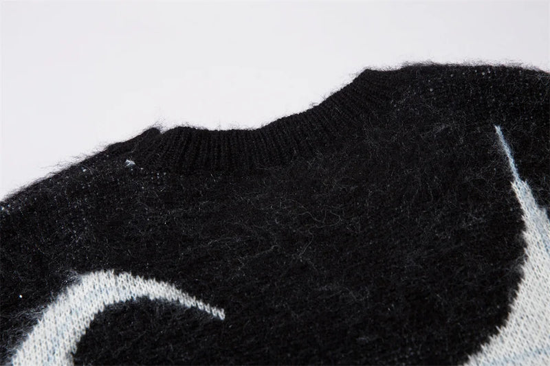 harajuku knitted sweater unisex autumn winter sweaters men casual o neck pullovers streetwear warm sweaters jumpers knitwear - anime inspired graphic hoodie, soft fleece-lined outerwear, vintage look oversized hoodie