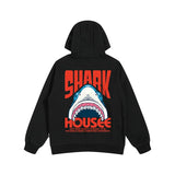 New In Anime Shark Graphic Printed Hooded Sweatshirts Men Hip Hop Fash