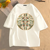 Sadcore Melting smiley – Cotton Black Short Sleeved Mens Summer New New Chinese Style