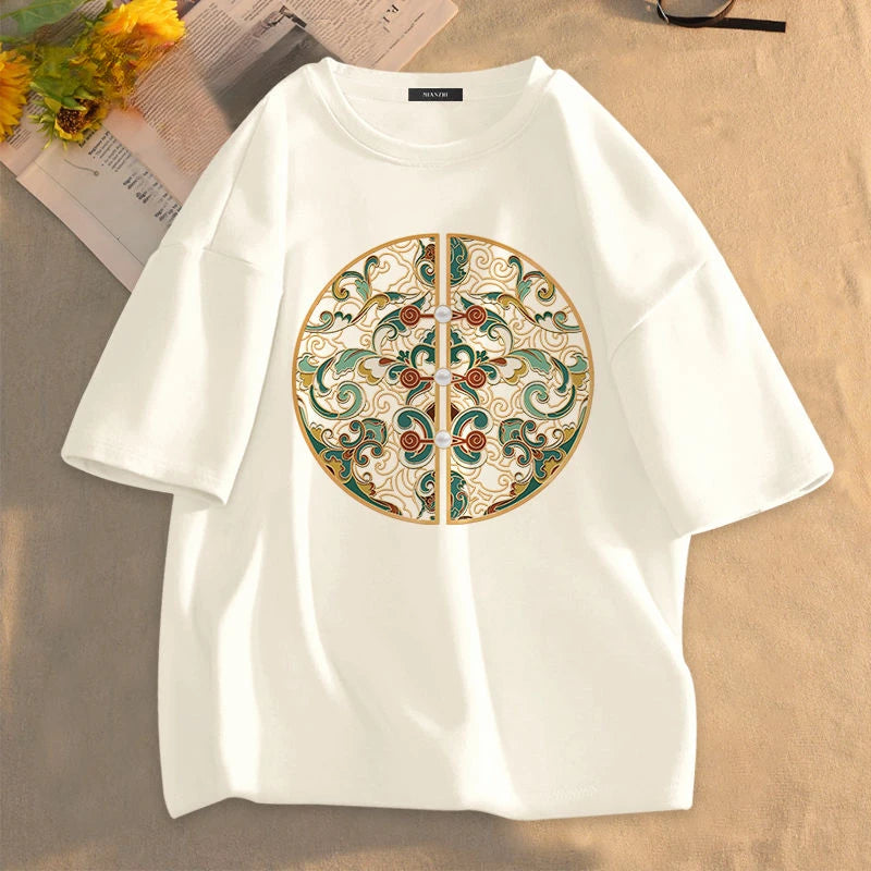 Sadcore Melting smiley – Cotton Black Short Sleeved Mens Summer New New Chinese Style