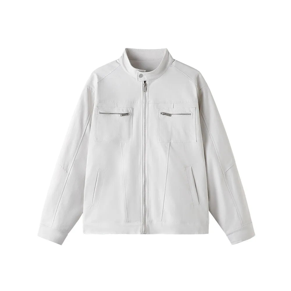 zip-up streetwear jacket, fall/winter fashion, men's streetwear fashion, trendy oversized fit, urban techwear design, modern 