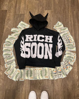 Harajuku Y2K Demon Embroidery Hoodies Women Oversized Grunge Sweatshir