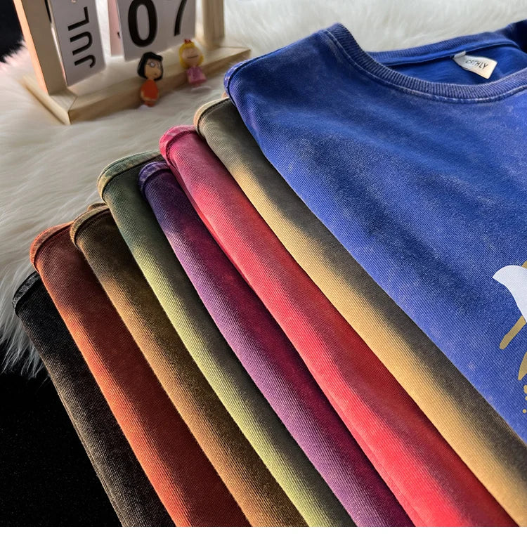 Anime Graphic tee – Vintage Streetwear T Shirts Acid Washed Printed T Shirt 100