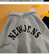 Autumn and Winter American High Street Men and Women Trendy Personalized Letter Printed Hoodie Couple Loose Retro Casual Top y2k