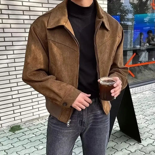 zip-up streetwear coat, 2025 outerwear trend, men's streetwear fashion, oversized urban jacket, high quality cold-weather coa