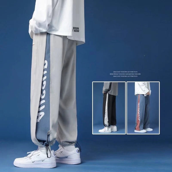 mens graphic printed sweatpants 2024 autumn hip hop fashion drawstring trousers casual loose male streetwear leggings pants casual joggers
