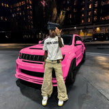 Vaporwave Vintage t-shirt – 2024 New Trendy Letter Pattern Printed Oversized T Shirt Men