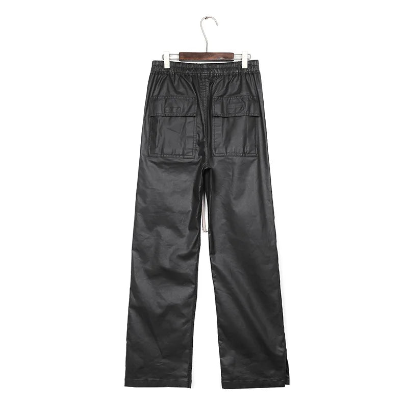 new men 2023 rick waxed workwear breasted rivet sides cargo comfortable cotton parkour sweat casual pants sweatpants tag 721 sporty tapered joggers