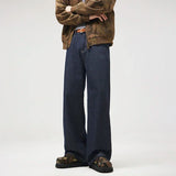 classic primary color jeans mens loose casual straight cleanfit fashion denim jeans pants man streetwear jeans trousers stacked flare jeans