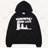 American Fashion Oversized Anime Print Hoodie Mens Y2K Streetwear Hip