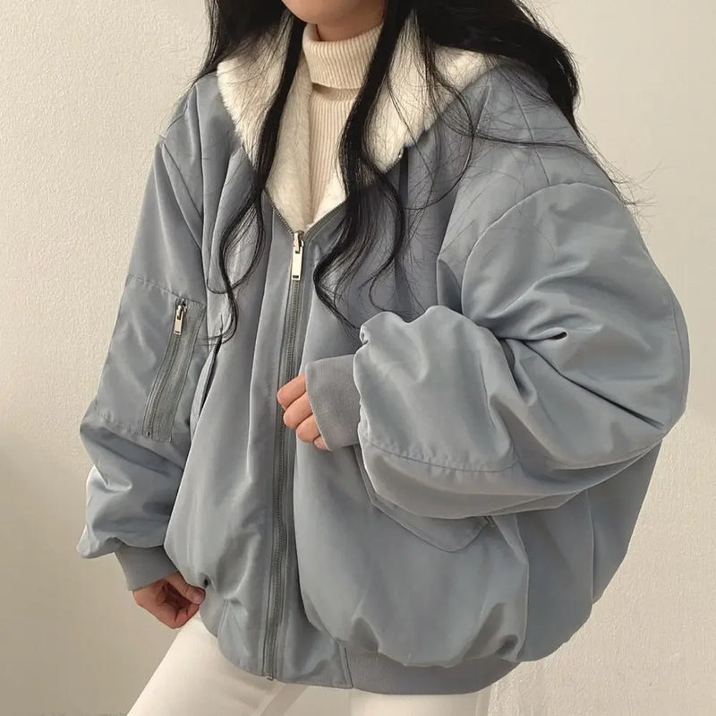 Leather Panel Streetwear Jacket Daily Fit Staple