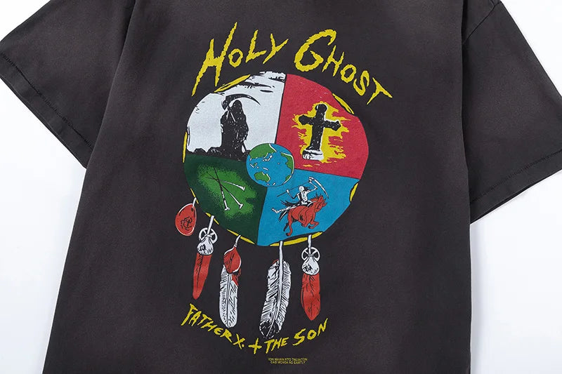 Vaporwave Streetwear – New Saint T Shirts Men Woman High Quality Casual Loose Angel – Urban Streetwear for Men & Women
