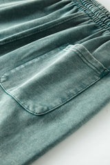high street dark distressed vintage baggy joggers pants ins versatile drawstring sports pants men washing wax dyeing sweatpants unique joggers style 3207