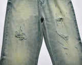 ripped hole washed baggy pantalones hombre jeans pants mens streetwear vintage frayed ropa y2k casual denim trousers oversized unique jeans style 1318