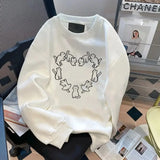 Korean Version Of The New Cat Print Crew Neck Hoodie For Men And Women