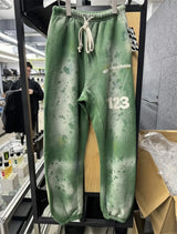 rrr123 brand fashion high street heavyweight best quality cotton washed distressed drawstring casual sport pants unique default style 6140